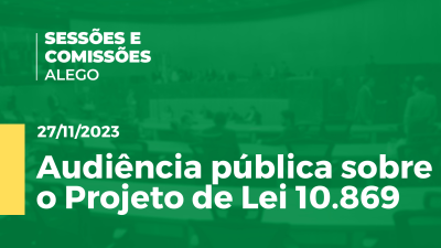 Imagem de capa do vídeo - Audiência pública sobre o Projeto de Lei 10.869