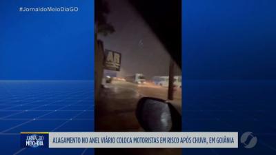 itemAlagamento no anel viário coloca motoristas em risco após chuva