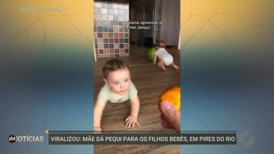 Vídeo de mãe dando pequi para os filhos em Pires do Rio viraliza