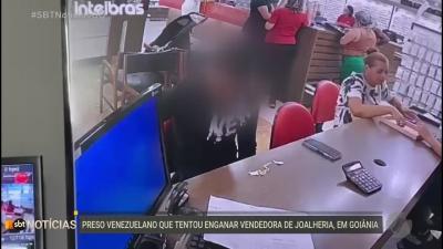 Venezuelano preso tentando enganar vendedora de joalheria em Goiânia