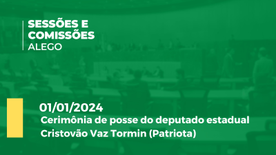 Imagem de capa do vídeo - Cerimônia de posse do deputado estadual Cristovão Vaz Tormin (Patriota)