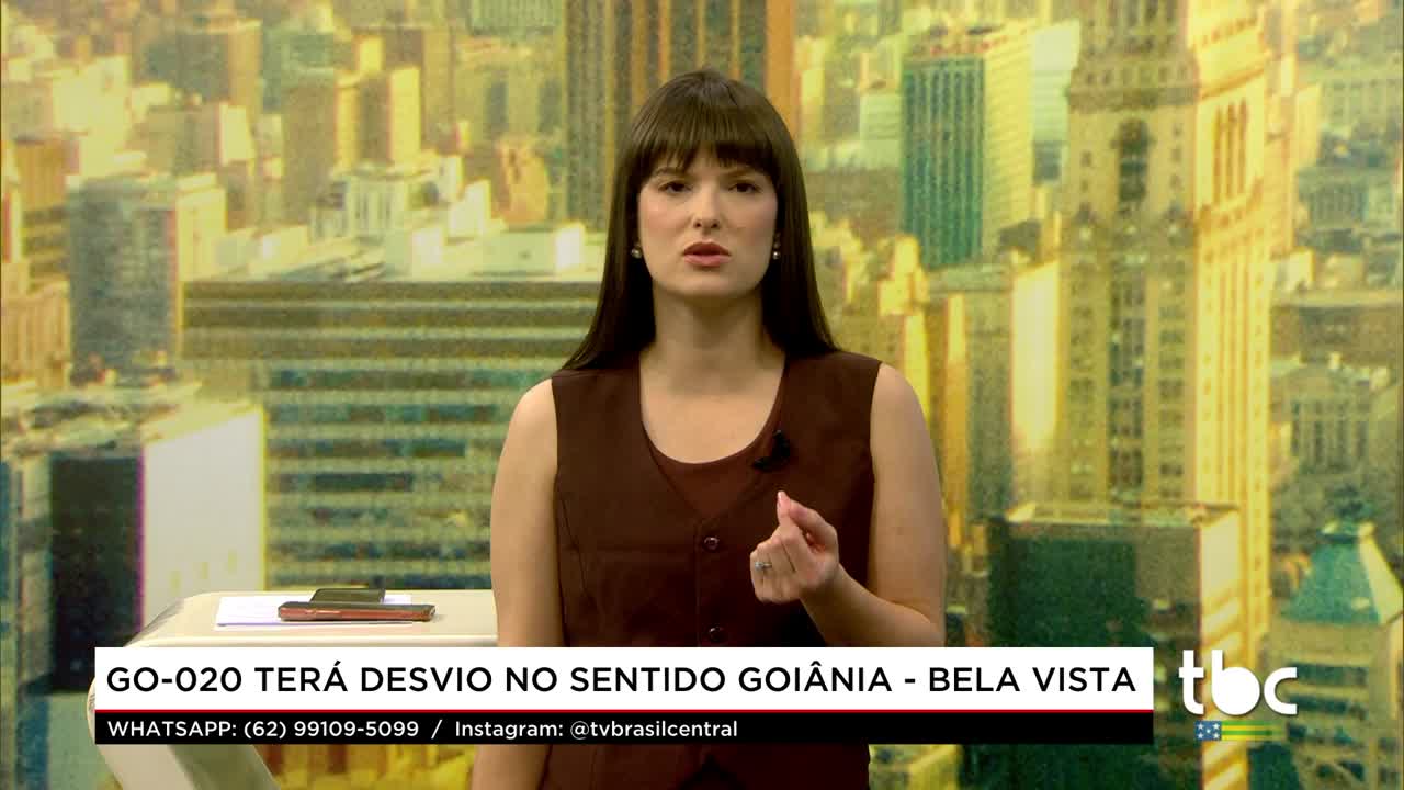 itemGO-020 terá desvio no Sentido Goiânia-Bela Vista