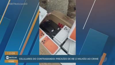 itemPM apreende celulares contrabandeados em Goiás