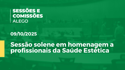 Imagem de capa do vídeo - Sessão solene em homenagem a profissionais da saúde estética