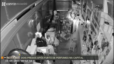 itemDois presos após furto de perfumes em loja em Goiânia