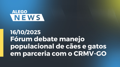 itemFórum debate manejo populacional de cães e gatos em parceria com o CRMV-GO