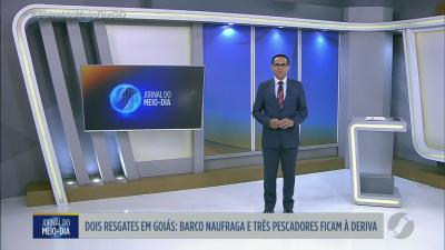 Três pescadores ficam à deriva após barco naufragar em Goiás