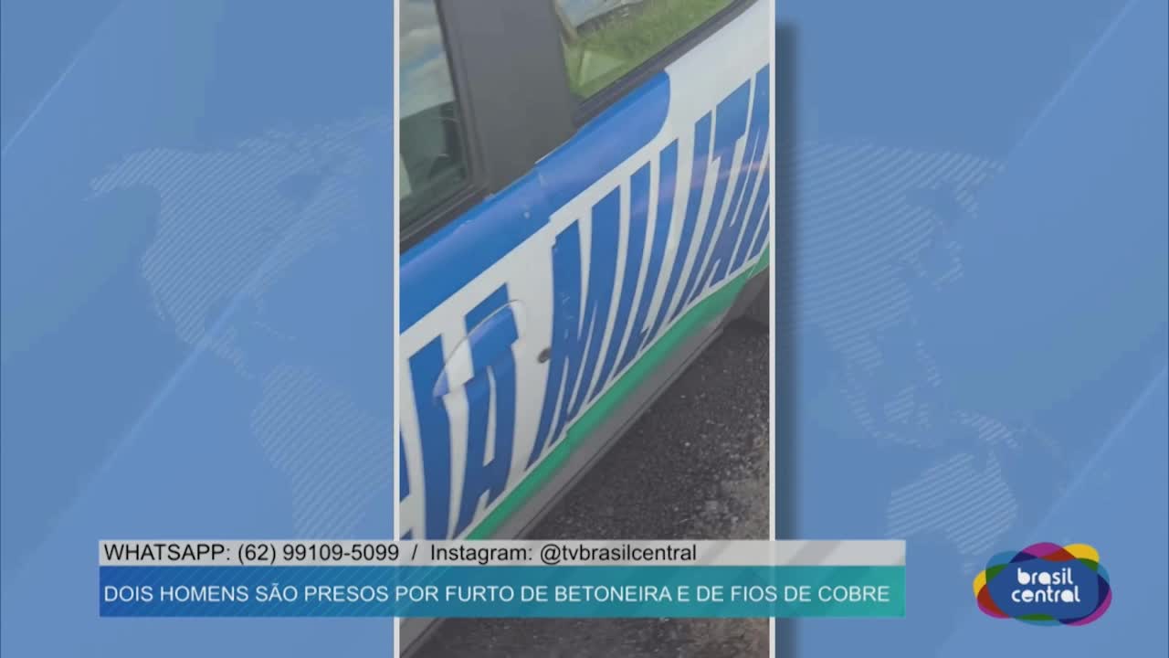 itemDoais Homens são presos por furto de Betoneira e de Fios de Cobre
