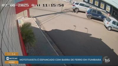 Mototaxista é espancado com barra de ferro em Itumbiara