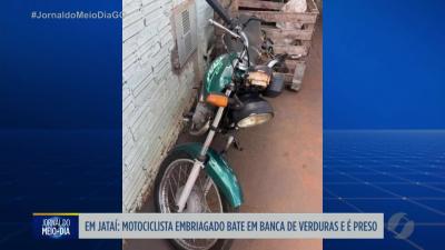 itemMotociclista embriagado bate em banca de verduras e é preso em Jataí