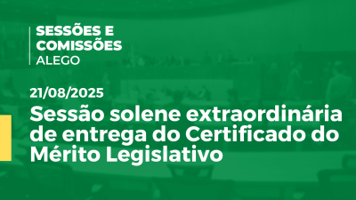 itemSessão solene extraordinária de entrega do Certificado do Mérito Legislativo