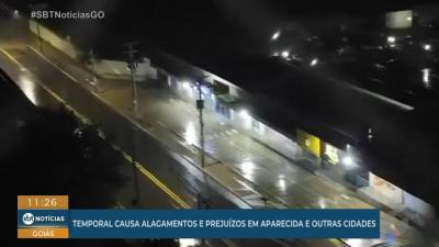 itemTemporal causa alagamentos e prejuízos na região metropolitana de Goiânia