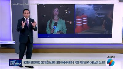 itemHomem em surto danifica carros em condomínio de Goiânia