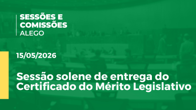 itemSessão solene de entrega do Certificado do Mérito Legislativo