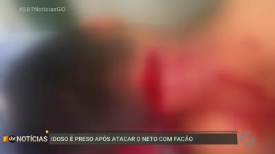 itemAvô é preso após atacar neto com facão