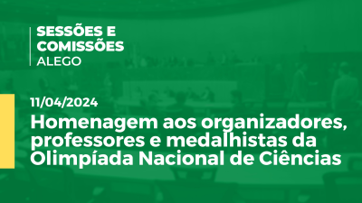 Imagem de capa do vídeo - Homenagem aos organizadores, professores e medalhistas da Olimpíada Nacional de Ciências