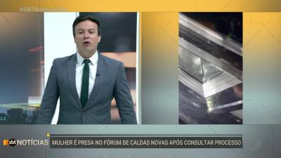 itemMulher é presa no fórum de Caldas Novas após consultar processo