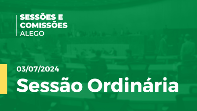 Imagem de capa do vídeo - Sessão Ordinária, Apresentação de matérias, Pequeno Expediente e votação da Ordem do Dia