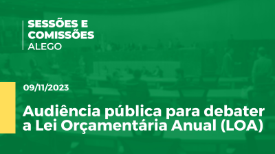 Imagem de capa do vídeo - Audiência pública para debater a Lei Orçamentária Anual (LOA)