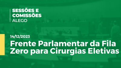 Imagem de capa do vídeo - Frente Parlamentar da Fila Zero para Cirurgias Eletivas