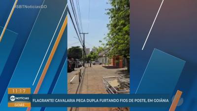 itemPM pega dupla furtando fios de poste em Goiânia