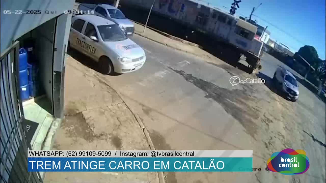 itemTrem atinge Carro em Catalão