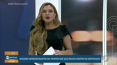itemChuva alaga apartamentos de condomínio e derruba muro na Marginal Botafogo em Goiânia