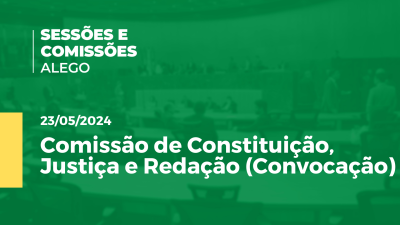 Imagem de capa do vídeo - Comissão de Constituição, Justiça e Redação (convocação)