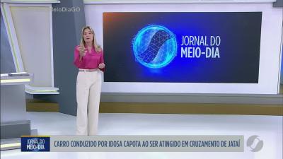 Temporal arrasta carro, provoca granizo e causa danos em Jata&iacute;