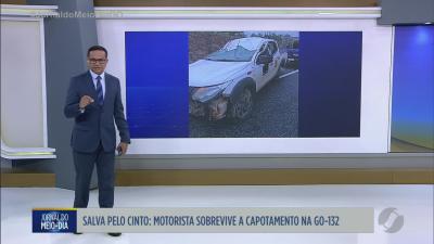 itemMotorista sobrevive a capotamento na GO-132 graças ao uso do cinto de segurança