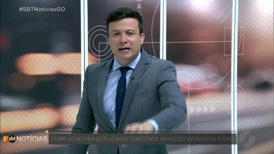 itemCarro do Detran-GO flagrado cometendo infrações na GO-154