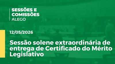itemSessão solene extraordinária de entrega de Certificado do Mérito Legislativo