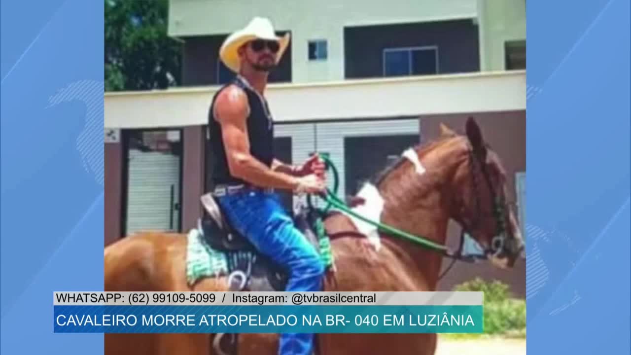 itemCavaleiro morre atropelado na Br-060 em Luziânia