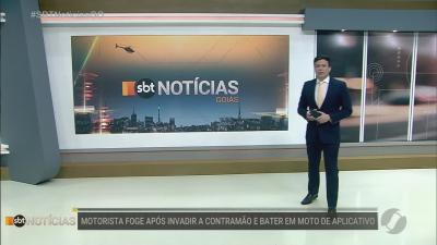 Motorista na contramão bate em moto e foge