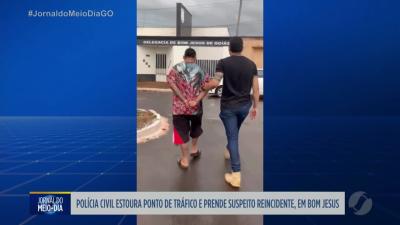 itemPC prende suspeito de tráfico de drogas em Bom Jesus de Goiás