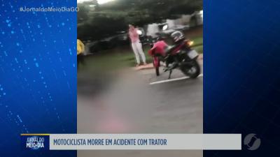 itemMotociclista morre em acidente com trator em Aparecida de Goiânia