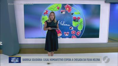 Barriga solid&aacute;ria - casal espera a chegada da filha Helena
