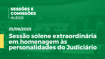 Imagem de capa do vídeo - Sessão solene extraordinária em homenagem às personalidades do Judiciário
