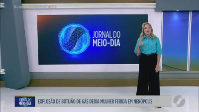 Explos&atilde;o de botij&atilde;o de g&aacute;s deixa mulher ferida em Ner&oacute;polis