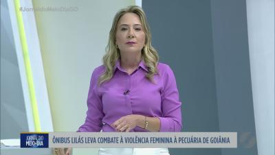 itemÔnibus lilás leva combate à violência feminina a pecuária de Goiânia