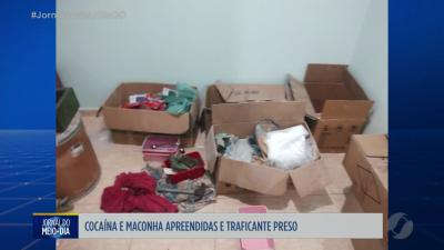 itemCocaína e maconha apreendidas em Aparecida de Goiânia