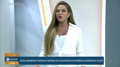 itemIncêndio em empresa às margens da GO-070