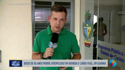 itemIdoso morre atropelado em Goiânia, motorista foge