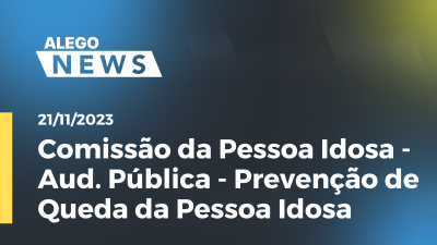 Imagem de capa do vídeo - Comissão da Pessoa Idosa - Aud. Pública - Prevenção de Queda da Pessoa Idosa