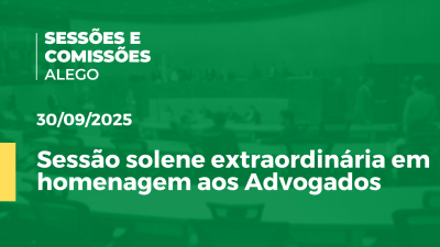 Imagem de capa do vídeo - Sessão solene extraordinária em homenagem aos advogados