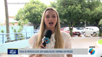 Fuga de motociclista sem habilita&ccedil;&atilde;o termina em pris&atilde;o em Goi&acirc;nia