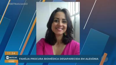 itemFamília procura biomédica desaparecida em Alexânia