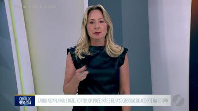 itemMãe e filha são socorridas de acidente na GO-070