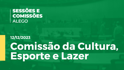 Imagem de capa do vídeo - Comissão da Cultura, Esporte e Lazer