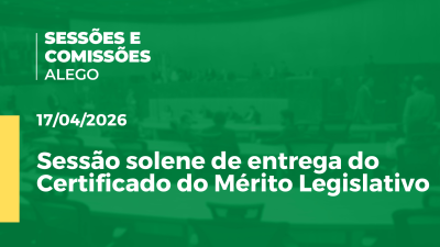 itemSessão solene  de entrega do Certificado do Mérito Legislativo